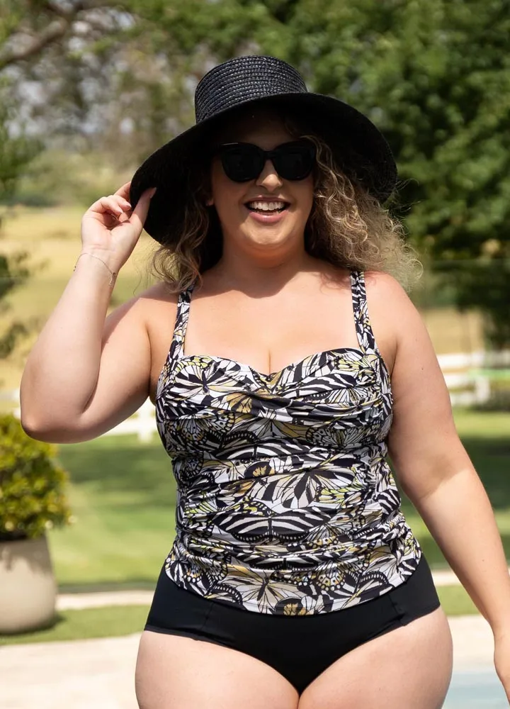 Chlorine Resistant Tankini Top Butterfly