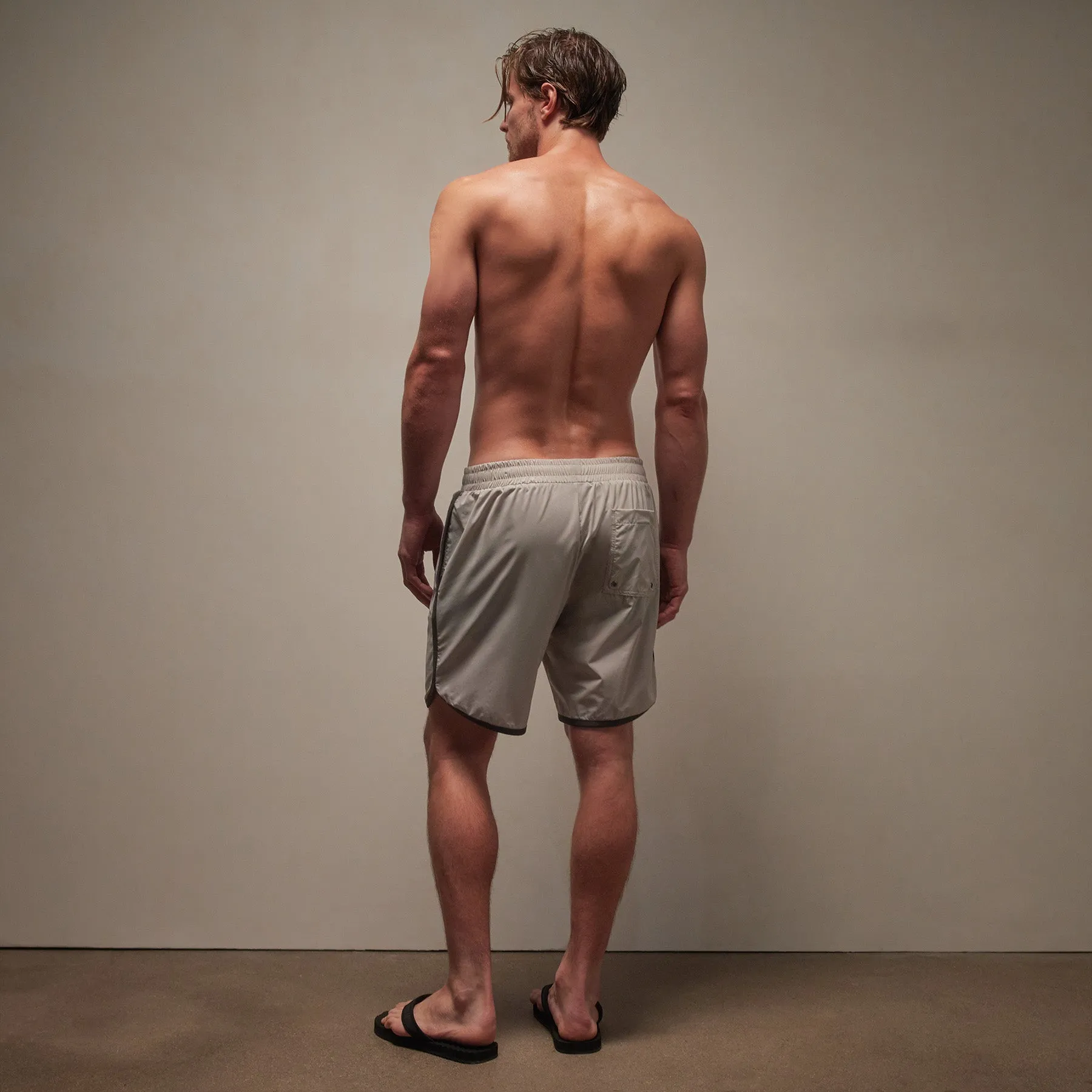 Curved Hem Boardshort  - Grout/Carbon