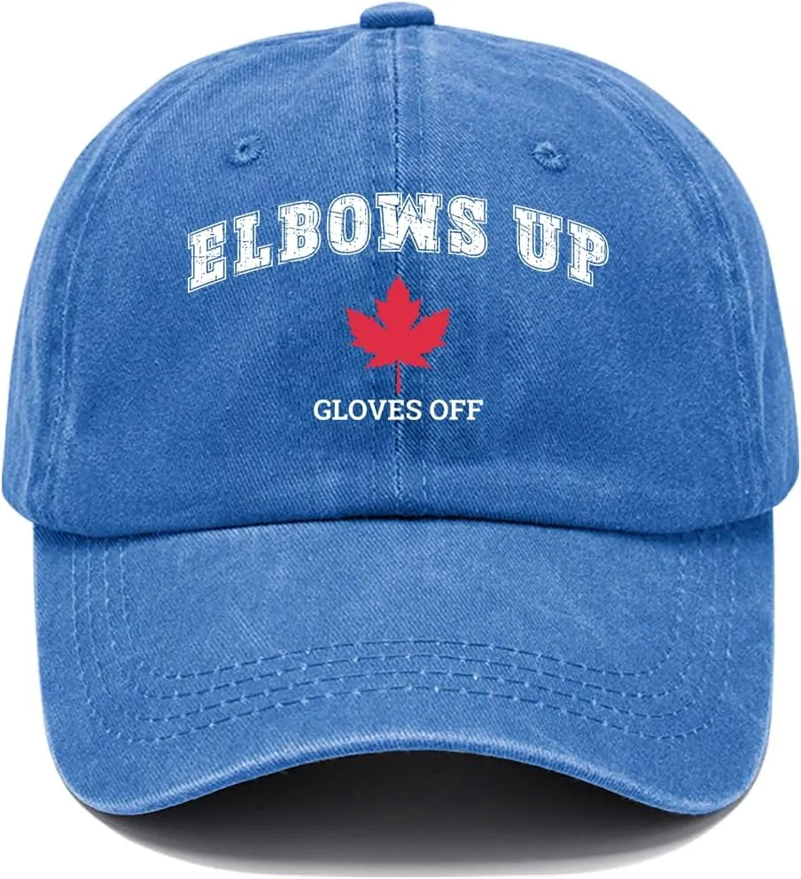 Elbows Up Canada Hat, Elbows Up Cap, Fun Hockey Canada Flag Hat