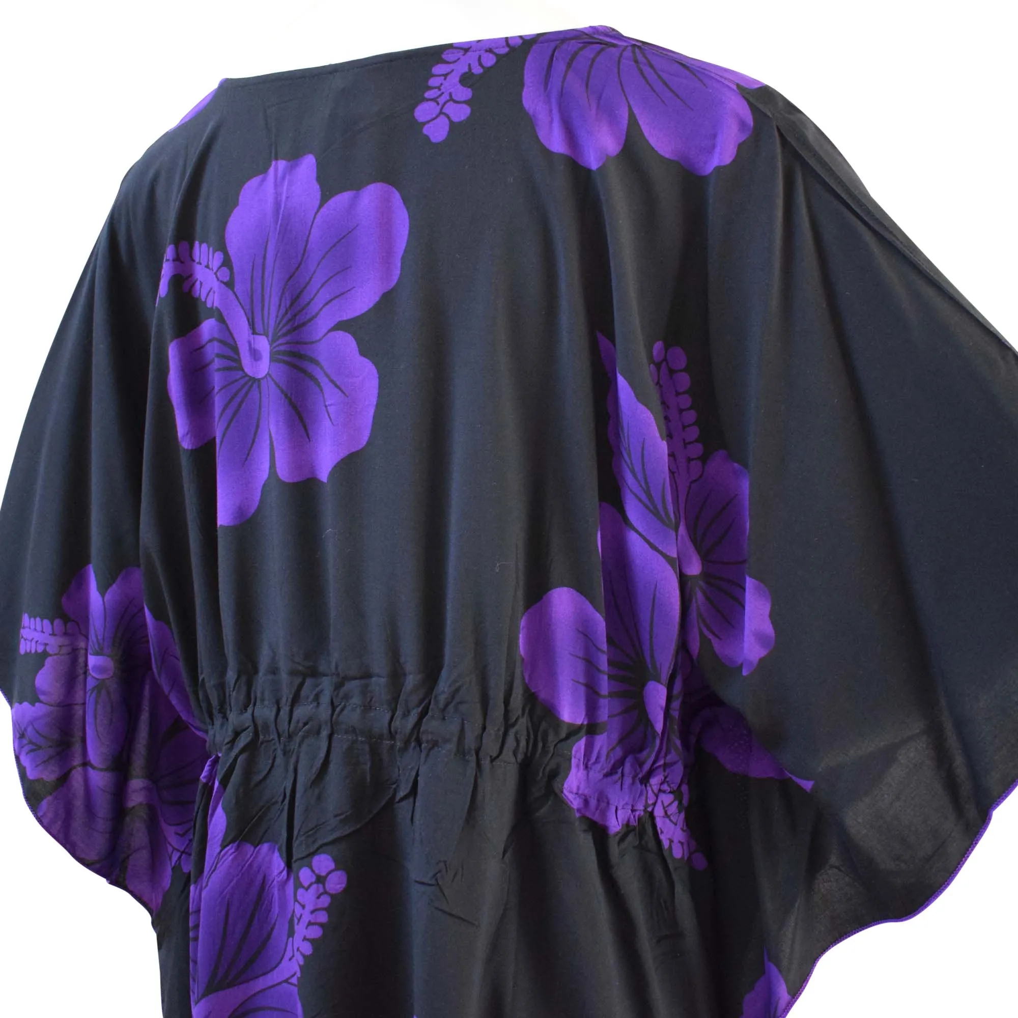 Hibiscus Women's V-neck Waist Strap Beach Cover-up