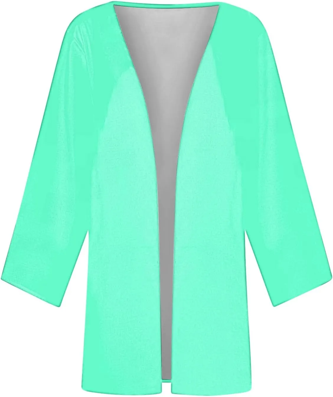 Lightweight Cardigan For Women 3/4 Sleeve Open Front Beach Cover Up Hiking Travel Sun Protection Jacket UV Clothing