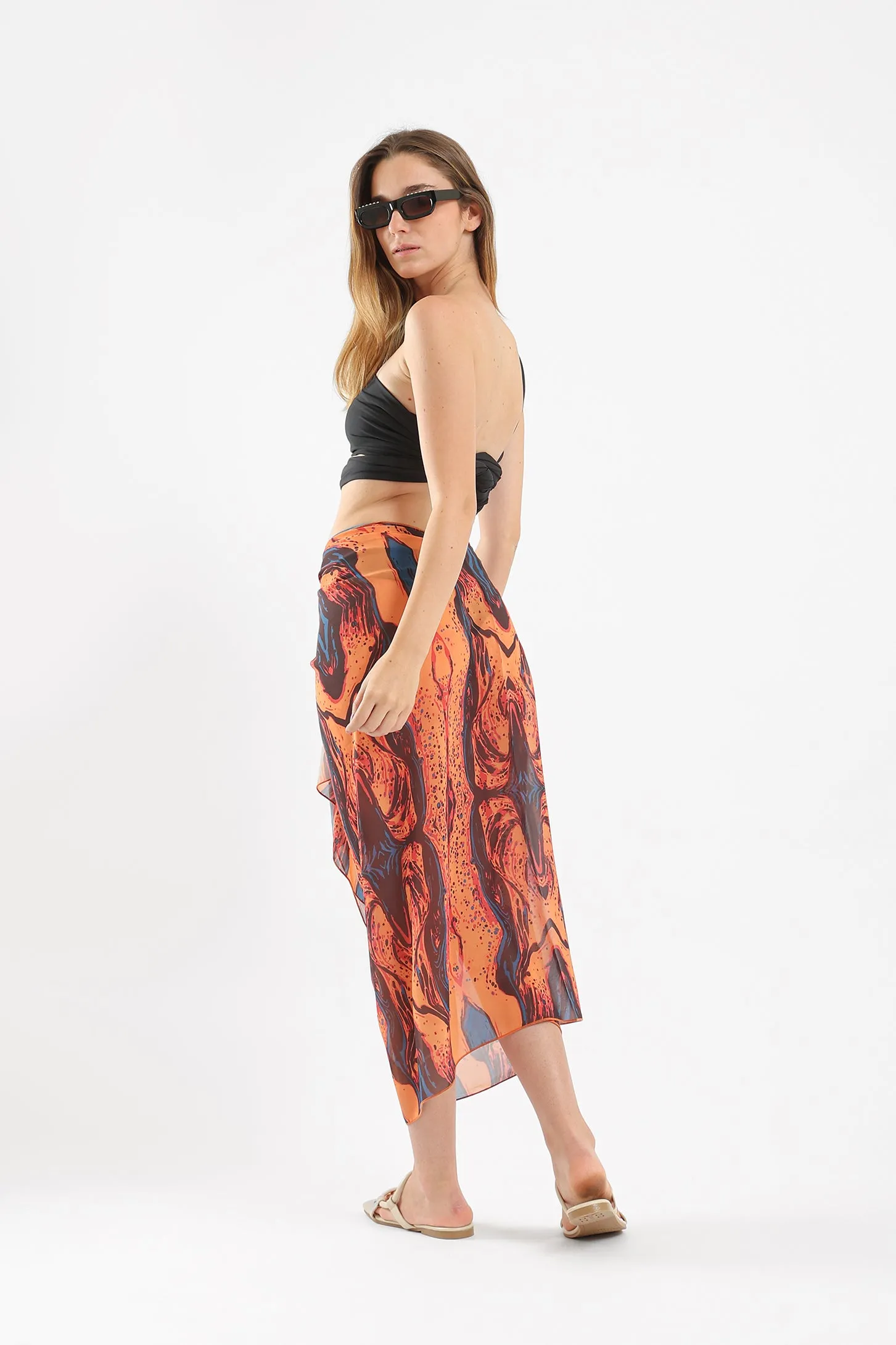 ORANGE PAINT CONVERTIBLE SARONG