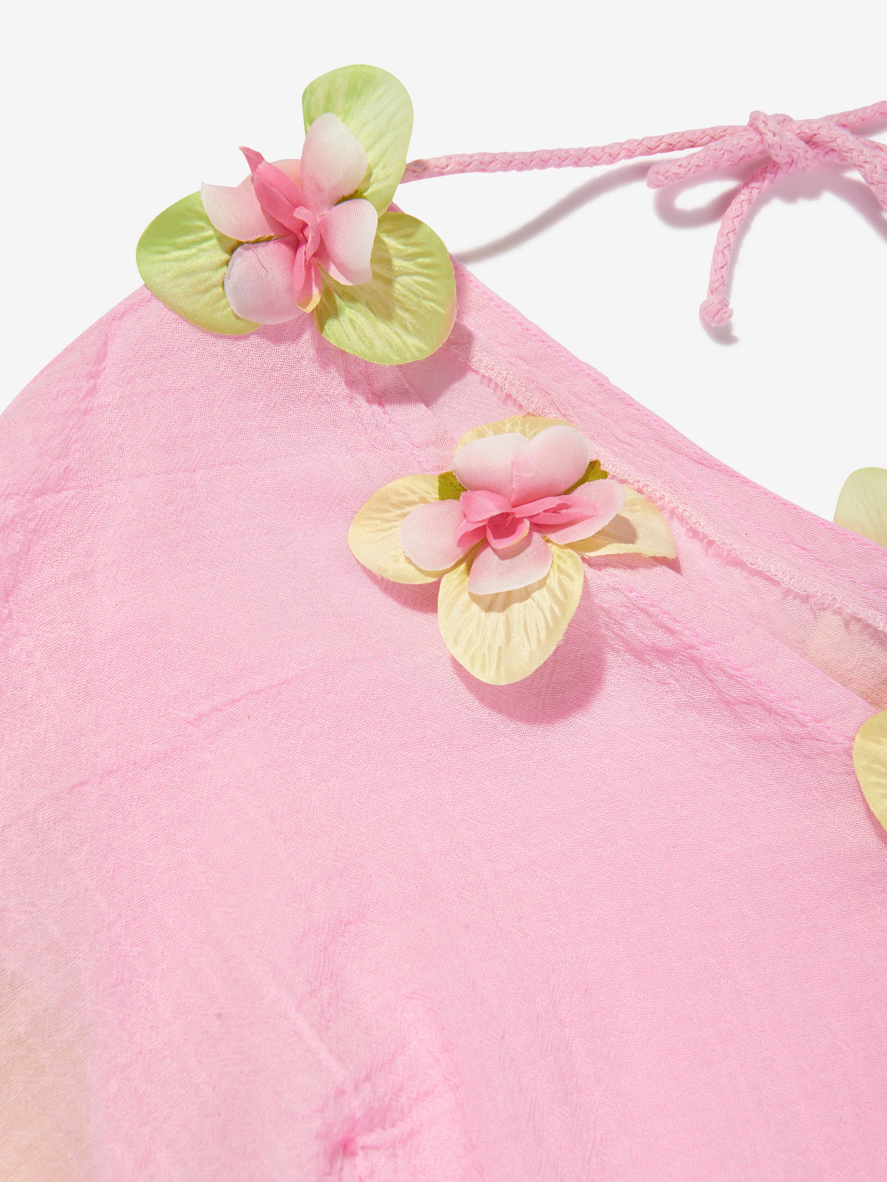 Selini Action Girls Flower Kaftan in Pink