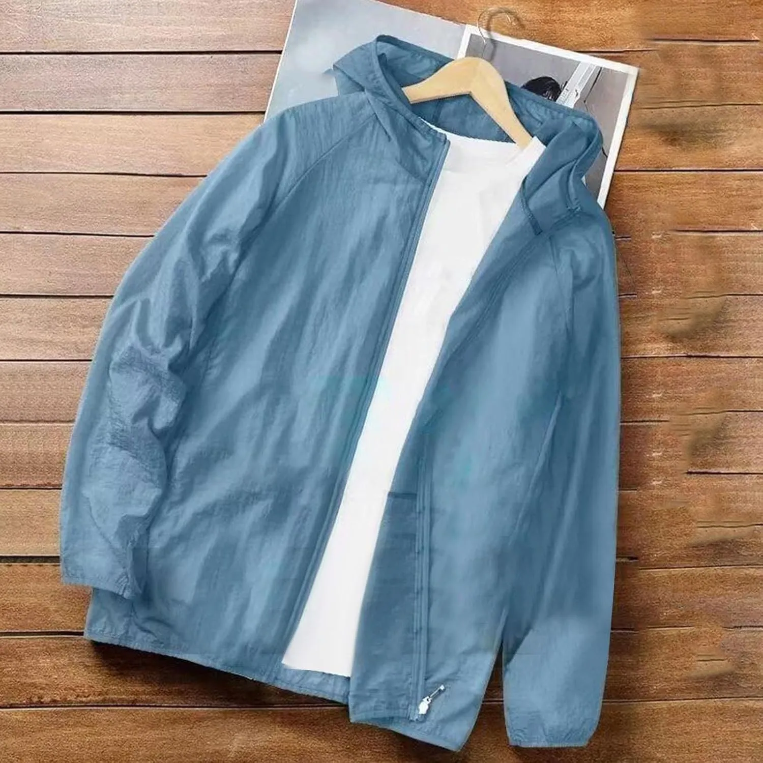 Sun Protection Hoodie Jackets UV Clothing Summer Long Sleeve Shirts Hiking Fishing Golf Lightweight Plus Size UV Coat