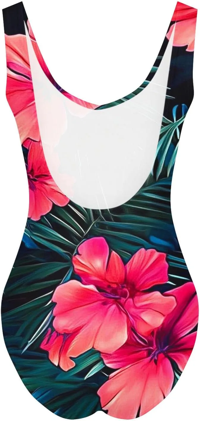 Swim Suits for Women 2025 Tummy Control One Piece Swimsuit Slimming Backless Monokini Boho Floral Bathing Suit