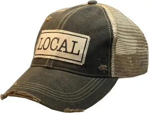 VINTAGE LIFE Distressed Baseball Caps Funny Trucker Hats with Sayings, Unisex (Local (Black))