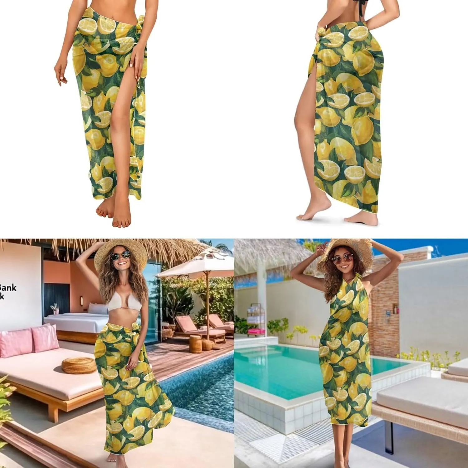 Womens One Piece Swimsuit with Cover Up Beach Travel Vacation Outfits 2025 Sarong Wrap Bathing Suit Sets