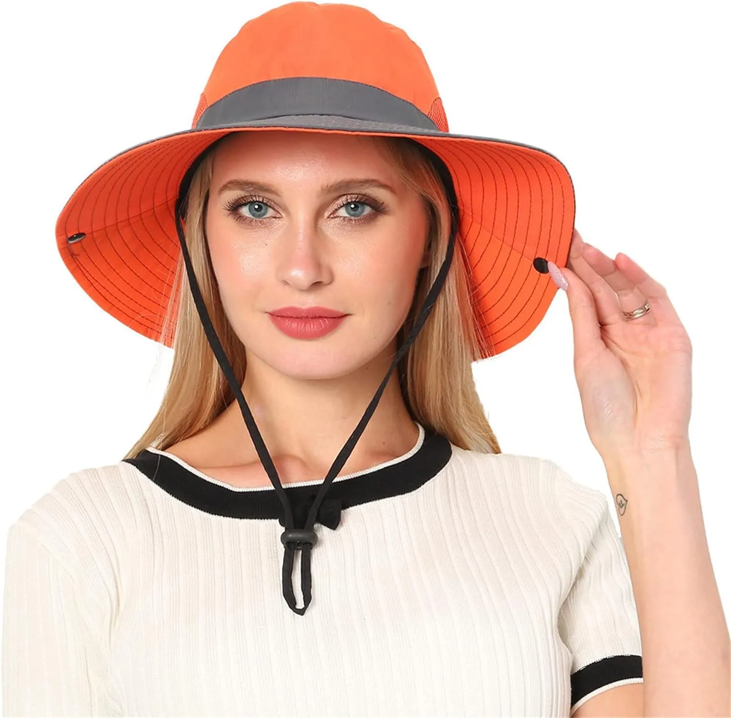 Womens Sun Straw Hats Casual Sun Hat Wide Brim Foldable Roll up Cap Summer Adjustable Beach Hat Beach Caps for